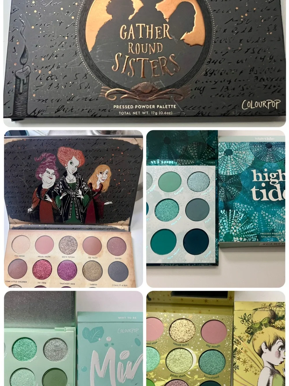 Colourpop Eyeshadow Palettes - Teals, Greens, Pink, Gold, Silver and more!